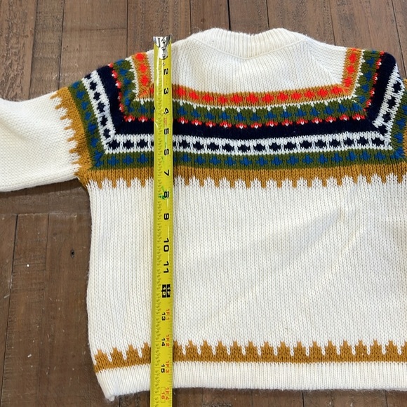 Handmade retro pattern knit crewneck sweater - Picture 5 of 5